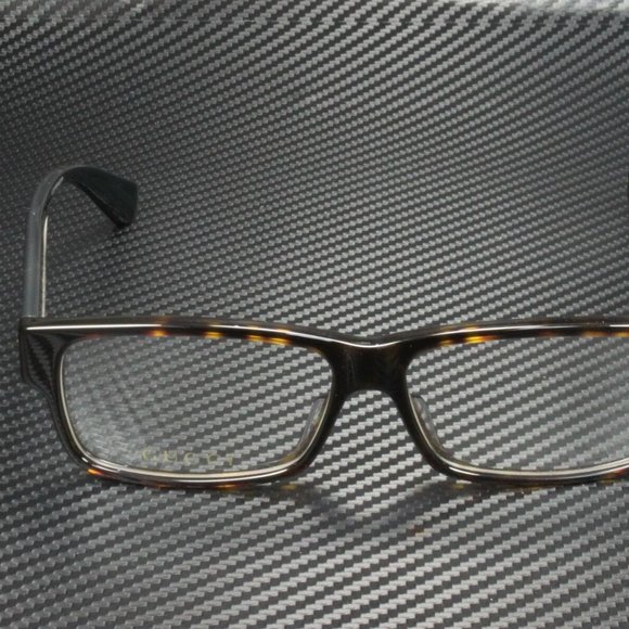 Gucci Men's 56mm Rectangular Havana Eyeglasses - Picture 4 of 4